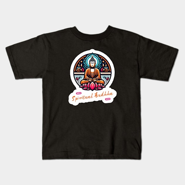 Spiritual Budhha Kids T-Shirt by TeeVee